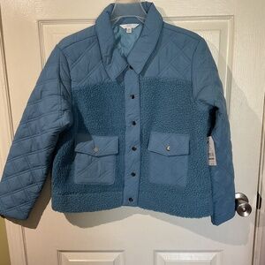Time and Tru Blue Quilted Jacket